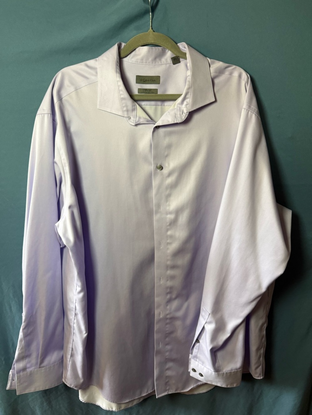 Calvin Klein Light Lavender Dress Shirt with Black Labels